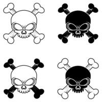 Skull with bones for Halloween vector