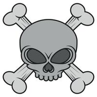 Skull with bones for Halloween vector