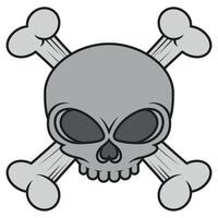 Skull with bones for Halloween vector