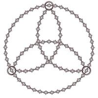 Triqueta symbol formed with chains vector