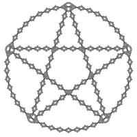 Pentagram of cutting chains vector