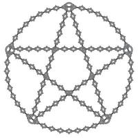 Pentagram of cutting chains vector