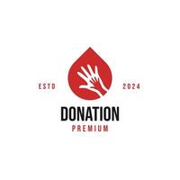 sangre donación para Fundación o médico logo diseño ilustración idea vector