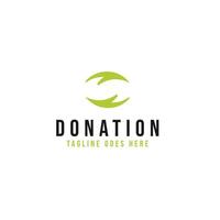 caridad donación organización o Fundación logo diseño ilustración idea vector