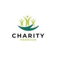 Charity Donation Organization or Foundation Logo Design Illustration Idea vector