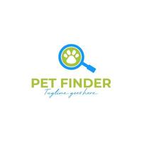 Pet Finder Logo Design Concept Vector Illustration