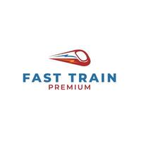 Fast Train Logo Design Concept Vector Illustration