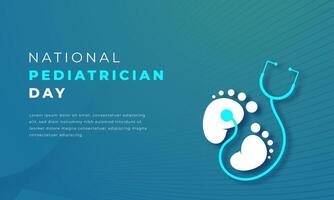 National Pediatrician Day Paper cut style Vector Design Illustration for Background, Poster, Banner, Advertising, Greeting Card