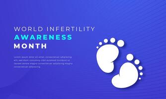 World Infertility Awareness Month Paper cut style Vector Design Illustration for Background, Poster, Banner, Advertising, Greeting Card