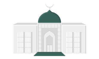 Vector Design of a Large and Beautiful Mosque. Modern Mosque for Praying. Vector Illustration.