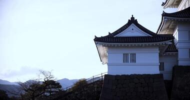Odawara castle in Kanagawa telephoto shot video