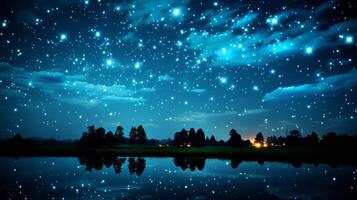 AI generated Night sky with constellation stars and zodiac signs for astrology and astronomy backgrounds photo