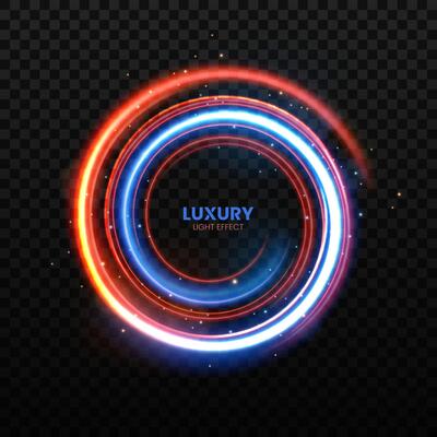 Round Red and Blue Light Twisted, Suitable For Product Advertising, Product Design, and Other, Vector Illustration