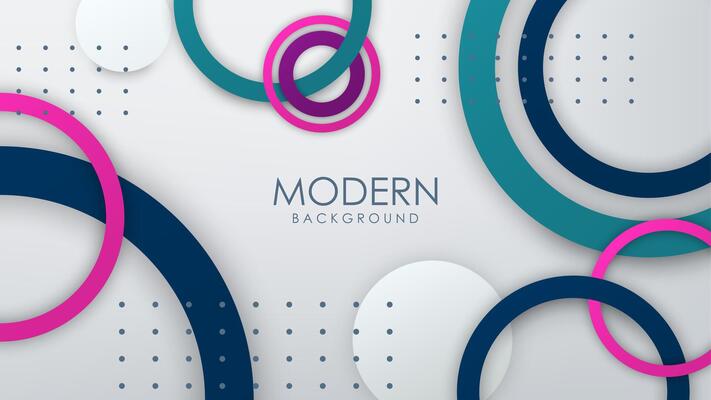 Abstract Geometric Background, Circle Ring Color Shape, Vector Illustration