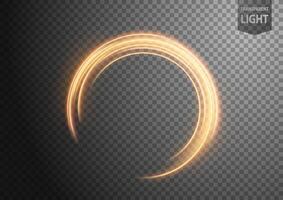 Abstract Gold Ring of Light with A Background, Isolated and Easy to Edit, Vector Illustration