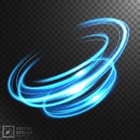 Abstract Blue Wavy Line of Light with A Background, Isolated and Easy to Edit, Vector Illustration