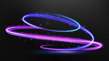 Abstract Multicolor Wavy Line of Light with A Background, Isolated and Easy to Edit, Vector Illustration