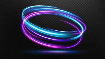 Abstract Multicolor Wavy Line of Light with A Background, Isolated and Easy to Edit, Vector Illustration