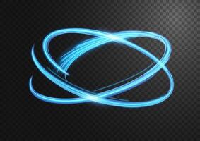 Abstract Blue Swirl Line of Light with A Background, Isolated and Easy to Edit, Vector Illustration