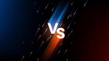 Versus Banner Isolated on Red and Blue Background, Easy to Edit, Vector Illustration