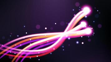 Colorful Light Trails, Long Time Exposure Motion Blur Effect, Vector Illustration