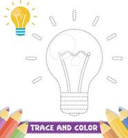 Hand-drawn trace and color for kids vector