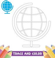 Hand-drawn trace and color for kids vector