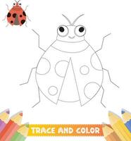 Hand-drawn trace and color for kids vector