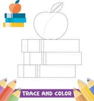 Hand-drawn trace and color for kids vector