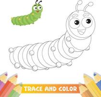 Hand-drawn trace and color for kids vector