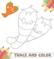 Hand-drawn trace and color for kids vector