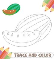 Hand-drawn trace and color for kids vector