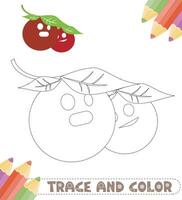 Hand-drawn trace and color for kids vector