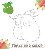 Hand-drawn trace and color for kids vector