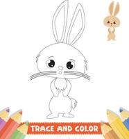 Hand-drawn trace and color for kids vector