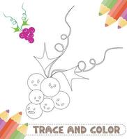 Hand-drawn trace and color for kids vector