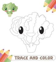 Hand-drawn trace and color for kids vector