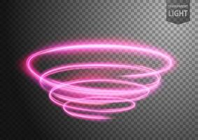 Abstract Pink Twist of Light with A Background, Isolated and Easy to Edit, Vector Illustration