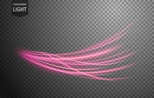 Abstract Pink Wave of Light with A Background, Isolated and Easy to Edit, Vector Illustration