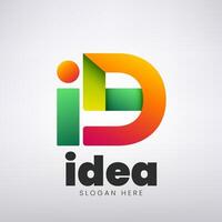 idea logo diseño, creativo iniciales monograma compañía, vector ilustración