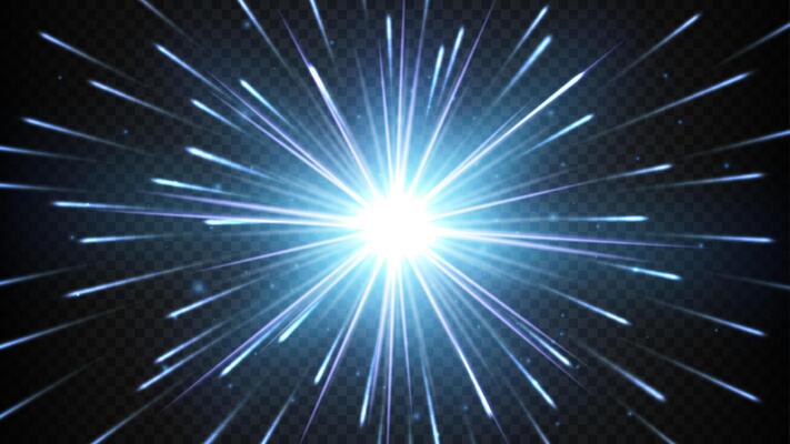 Blue Explosion Effect, Vector Illustration