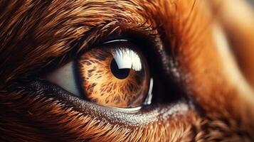 AI generated Close-up high-resolution portrait of dogs eyes for sale on stock photo platform