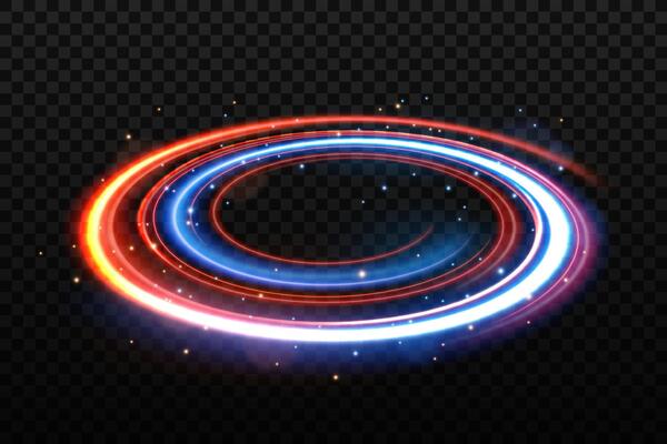 Round Red and Blue Light Twisted, Suitable For Product Advertising, Product Design, and Other, Vector Illustration