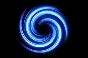 Rotating Blue Swirl Lights, Isolated and Easy to Edit, Vector Illustration