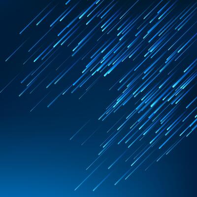 Fallen Blue Lines on Dark Blue Background, Vector Illustration