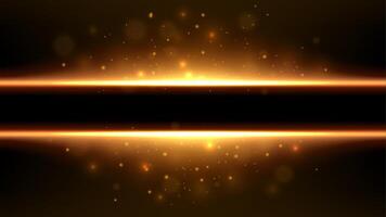 Golden Lines with Sparks Effect with Space For Text In The Center, Vector Illustration