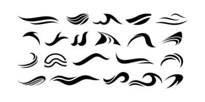 Set Abstract Water Wave icon design vector