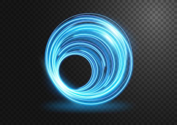 Rotating Blue Light Ring. Suitable For Product Advertising, Product Design, and Other, Vector Illustration