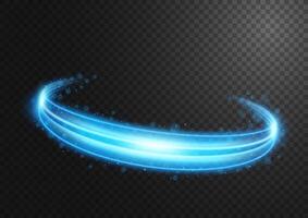 Abstract Blue Vortex of Light with Blue Sparks, on A Background, Isolated and Easy to Edit, Vector Illustration