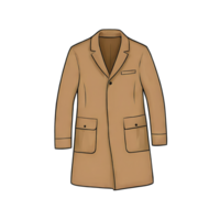 AI generated Coat Hand Drawn Cartoon Style Illustration png